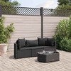 vidaXL Patio Sofa Set with Cushions Lounge Setting Outdoor Furniture Poly Rattan - Black - 2 of 4