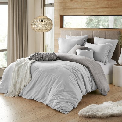 Swift Home | 3-Piece Reversible Solid Microfiber Duvet Cover Set (Comforter/Duvet Insert Not Included)