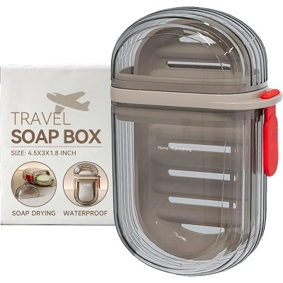 Travel Soap Case, Leakproof Soap Container with Lid, Portable Bar Soap Holder for Traveling, Soap Dish for Bathroom