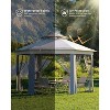 Pop Up Gazebo 13x13ft, Outside Canopy Tent with 6 Pcs Mosquito Netting, One Push Setup for Backyard Patio - 4 of 4