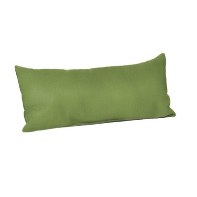 Casual Cushion Solid Sunbrella Fabric 1-Piece Indoor/Outdoor Lumbar Pillow, 22"W x 9"L