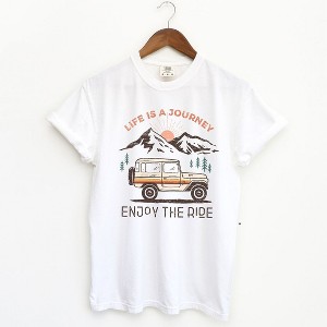 Simply Sage Market Women's Life Is A Journey Short Sleeve Garment Dyed Tee - 1 of 2