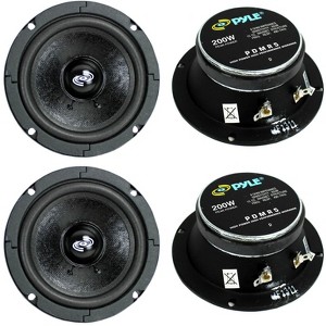 4) Pyle Pro PDMR5 5" 800W Car DJ/Home Mid Bass MidRange Speakers Drivers Audio - 1 of 4