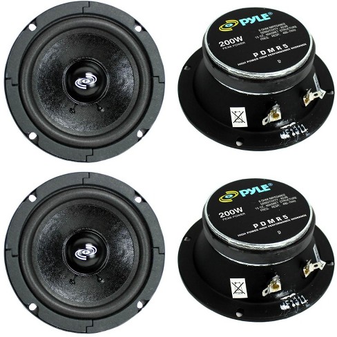 Interrupción pastel perdón 4) Pyle Pro Pdmr5 5" 800w Car Dj/home Mid Bass Midrange Speakers Drivers  Audio : Target