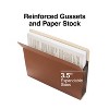 HITOUCH BUSINESS SERVICES Heavy-Duty Reinforced File Pocket 3.5" Exp Letter Size Brown 10/BX - 2 of 3
