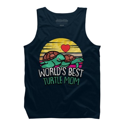 Men's Design By Humans World's Best Turtle Mom Retro Stripes By animalshop Tank Top