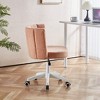 Home Office Chair Set of 1, Fluffy Fuzzy Comfortable Makeup Vanity Chair, Swivel Desk Chair Height Adjustable Dressing Chair, for Bedroom - 4 of 4