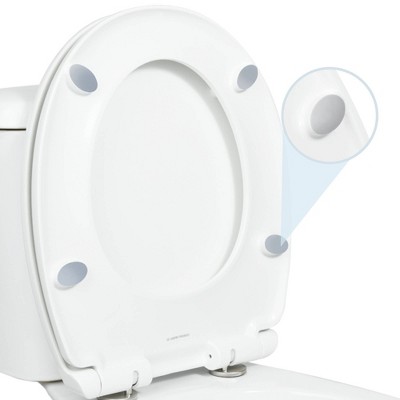 White Round Comfort Fit Plastic Toilet Seat with Slow Close