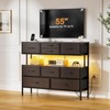 Hausource 9 Drawer Dresser 55" TV Stand Chest of Drawers with Charging Station, LED Light - 2 of 4