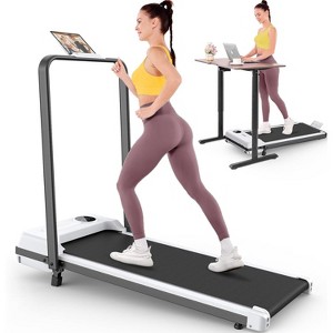 KRISRATE Walking Pad Treadmill with 12% Incline & Handle Bar & Shock Absorption, 3.5HP Foldable Treadmills for Home, Under Desk Compact Walking Pad - 1 of 4