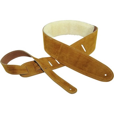 2.5” Reversible Black Leather / Natural Suede Guitar Strap