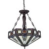 Chloe Lighting Baxter Tiffany-Style 3 Light Mission Inverted Ceiling Pendant Fixture 20" Shade - 2 of 2