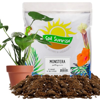 Soil Sunrise Monstera Houseplant Potting Soil Mix, Custom Blend for Growing & Repotting