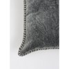 Chery Life Stonewashed Cotton Velvet Throw Pillow with Decorative Handstiched Edges-19X19" - 4 of 4