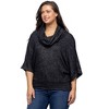 24seven Comfort Apparel Cowl Neck Dolman Sleeve Sweater Top - 2 of 4