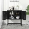 vidaXL Sideboard Black 29.5 in.x13.8 in.x29.5 in. Steel - 3 of 4