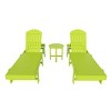 WestinTrends Dylan 3 Piece Adirondack Poly Reclining Chaise Lounge - 4 of 4