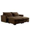 86.6" Corduroy Cloud Modular Sectional Sofa Bed with Big Deep Seat and 2 Storage Ottoman for Small Living Room - 4 of 4