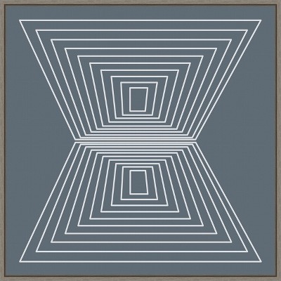 Sylvie Greywash Framed Abstract Canvas Wall Art, 22 x 22 Inches