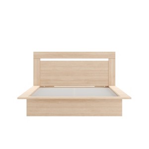 Nexera Queen Malibu Bed with Headboard Natural Blonde: Engineered Wood, Minimalist Design - 1 of 4