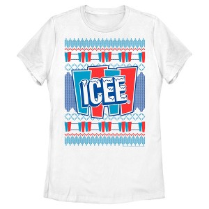 Women's ICEE Retro Ugly Sweater T-Shirt - 1 of 4