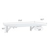 FONTOI Rectangular Coffee Table, Folding Table, Wall Mounted Folding Table for Small Spaces Bedroom, White, 15.8"*6.5"*31.5" - 3 of 4