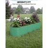 Raised Garden Beds Outdoor, Galvanized Steel Outdoor Planter Box for Gardening and Flower Bed, Durable Raised Beds for Gardening - 3 of 4