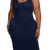 Slickblue Plus Size Solid Maxi Dress for Women, Sleeveless Stretch Jersey Knit, Casual Fit, 14 Colors Options, Size 1XL-3XL - 3 of 4