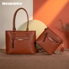 Tote purse medium crossbody purse set 2pcs brown cute trendy handbag and purse - 2 of 4