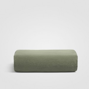 Crane Home | Zen Crinkled Comfort Fitted Sheet (Matcha) - 1 of 4