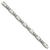 Black Bow Jewelry Mens 12.5mm Stainless Steel & Black CZ Fancy Link Bracelet, 8.25 Inch - 2 of 4