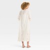 Women's Long Sleeve Eyelet Caftan A-Line Dress - Future Collective Cream - 2 of 3