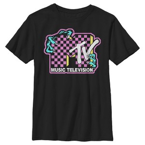 Boy's MTV Dragon Checker Logo T-Shirt - 1 of 4