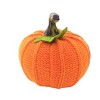 Ganz 4.0 Inch Mini Pumpkin Stem Leaf Autumn Knit Pumpkin Figurines - 2 of 3