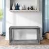 Royal Hampton 52 Inch Cube Shape Wooden Console Table with Open Bottom Shelf - 2 of 4