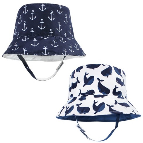 Hudson Baby Infant Boy Sun Protection Hat, Whale Anchor, 0-12 Months ...