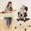 Kinder King 8 in 1 Baby High Chair, Coverts to Dining Booster Seat, Removable Tray & Double Seat Cover, Easy to Wipe - 2 of 4
