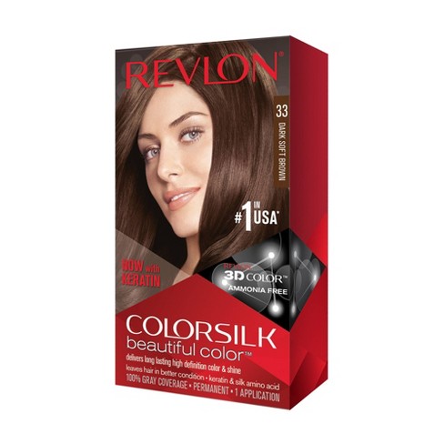 Revlon Colorsilk Beautiful Permanent Hair Color Dark Soft Brown 1 Kit