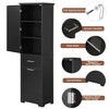 Whisen Bathroom Storage Cabinet, Freestanding Verticle Storage Cabinet with Two Different Size Drawers and Adjustable Shelf - 4 of 4