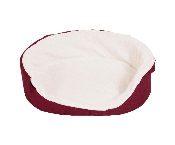 Majestic Pet Sherpa Lounger Dog Bed - M - Burgundy
