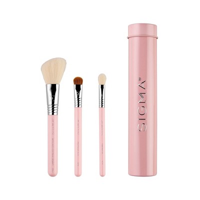 Sigma Beauty Essential Trio Makeup Brush Set Pink 3pc Target