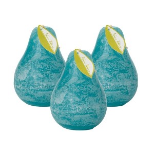 Sea Glass Timber Pear Candles - Set of 3 - 1 of 4