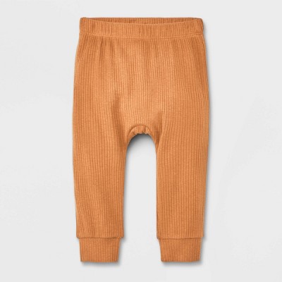 Image of Baby Ribbed Jogger Pants - Cat & Jack™ Brown 3-6M