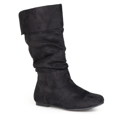 Journee Collection Womens Shelley-3 Round Toe Mid Calf Boots Black 10 ...
