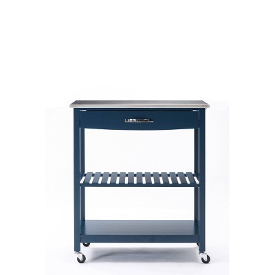 Holland Kitchen Cart with Stainless Steel Top - Boraam