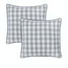 Kate Aurora 2 Pack Country Farmhouse Buffalo Plaid Zippered Pillow Covers - 2 of 4
