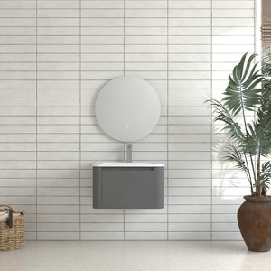 GDFStudio Mohaven Modern Wall-Mounted Bathroom Vanity with Integrated Basin and Soft-Close Drawer - 1 of 4