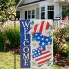 Northlight Stars and Stripes Hearts "Welcome" Americana Outdoor Garden Flag - 18" x 12.5" - 3 of 4