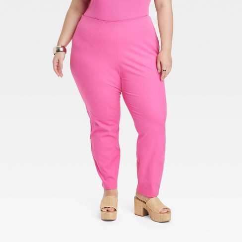 Women's Bi-stretch Skinny Pants - A New Day™ Hot Pink 18 : Target