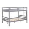 AZL1 Life Concept Beds Full over Full Bunk Bed with Ladder High Guardrails and Durable Construction for Kids Room, Gray, 79.13"*59.06"*61.81" - 4 of 4